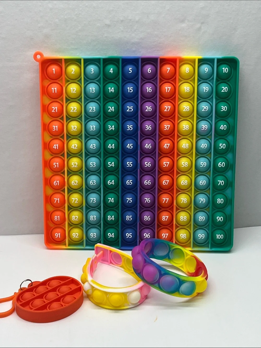 Kids Rainbow Pop Fidget Toy Bundle - Multicolor